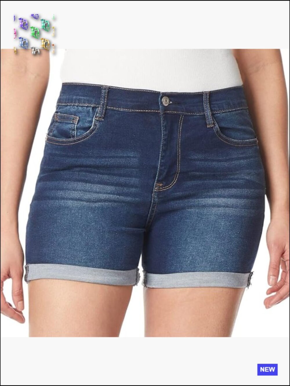 High Rise Denim Shorts Insta Soft Stretch 5 Inseam Juniors Plus Size Y2K